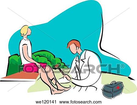 Orthopedician examining a patient View Large Photo Image Stock Image - Orthopedician examining a patient. Fotosearch