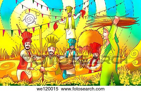 People celebrating Baisakhi festival View Large Photo Image Stock Photography - People celebrating Baisakhi festival. Fotosearch