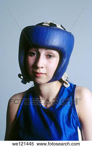 Portrait of female boxer View Large Photo Image Stock Photography - Portrait of female boxer. Fotosearch
