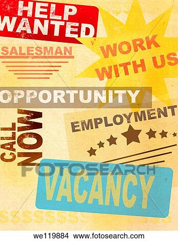 Picture - Posters of advertising Jobs. Fotosearch