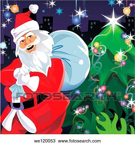 Santa Claus carrying a gift bag View Large Photo Image Stock Image - Santa Claus carrying a gift bag. Fotosearch