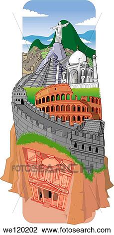 Seven wonders of the world View Large Photo Image Stock Image - Seven wonders of the world. Fotosearch