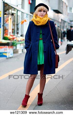 Stylish young woman on the street in Bucharest, Romania View Large Photo Image Stock Photo - Stylish young woman on the street in Bucharest, Romania. Fotosearch