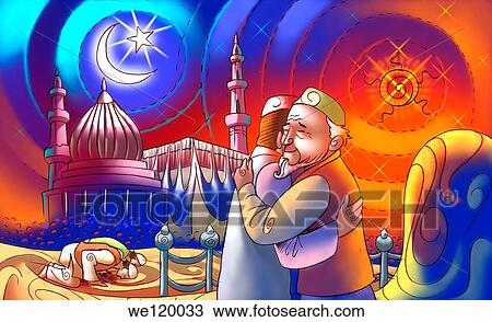 Two muslims men hugging each other at the occasion of Eid Ul-Fitr View Large Photo Image Stock Image - Two muslims men hugging each other at the occasion of Eid Ul-Fitr. Fotosearch