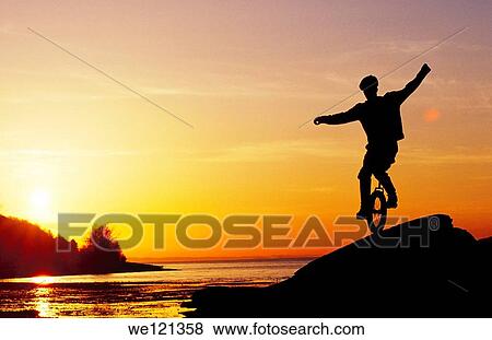 Stock Photo - Uni-Cyclist Vancouver Canada. Fotosearch