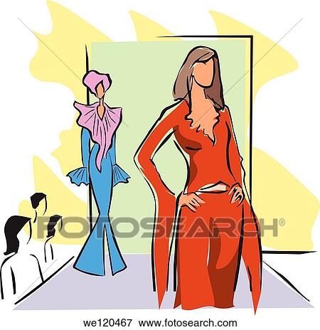 Picture of Models walking on the ramp we120467 - Search Stock ...