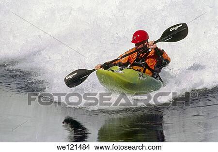 White water kayaker Skookumchuck Rapids, British Columbia, Canada View Large Photo Image Picture - White water kayaker Skookumchuck Rapids, British Columbia, Canada. Fotosearch