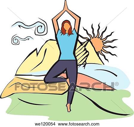 Picture - Woman practicing yoga. Fotosearch