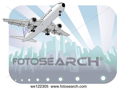 Airplane taking off View Large Photo Image Stock Photography - Airplane taking off. Fotosearch