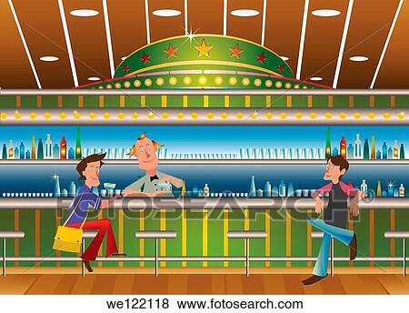 Bartender serving drinks to teenage boys in a bar View Large Photo Image Stock Photo - Bartender serving drinks to teenage boys in a bar. Fotosearch