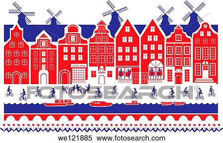 Buildings in a city, Amsterdam, Netherlands View Large Photo Image Stock Photography - Buildings in a city, Amsterdam, Netherlands. Fotosearch