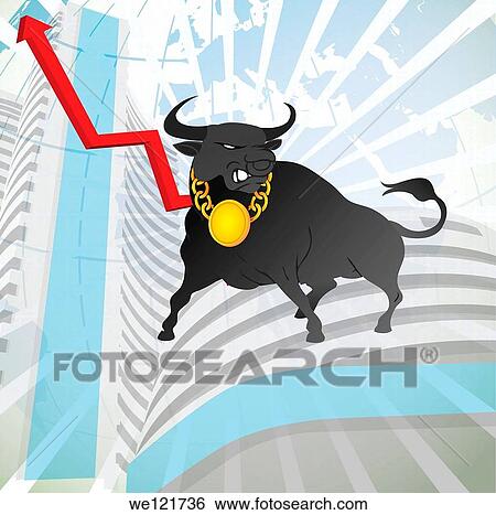 Bull with uprise arrow sign in front of a stock exchange, Bombay Stock Exchange, Mumbai, Maharashtra, India View Large Photo Image Stock Photograph - Bull with uprise arrow sign in front of a stock exchange, Bombay Stock Exchange, Mumbai, Maharashtra, India. Fotosearch