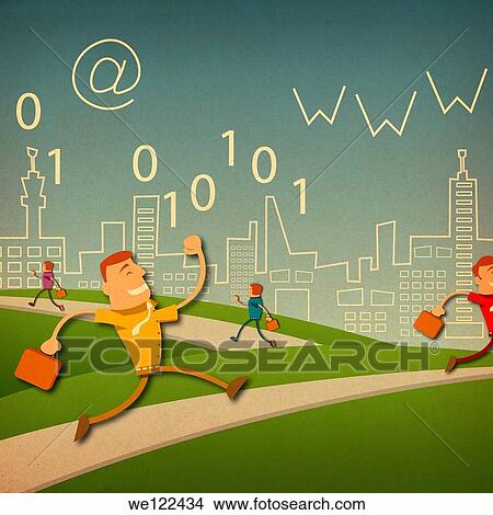 Business executives running View Large Photo Image Picture - Business executives running. Fotosearch