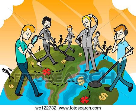 Business people searching for mining on a globe View Large Photo Image Stock Image - Business people searching for mining on a globe. Fotosearch