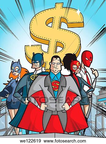 Business super hero with dollar sign View Large Photo Image Stock Photo - Business super hero with dollar sign. Fotosearch