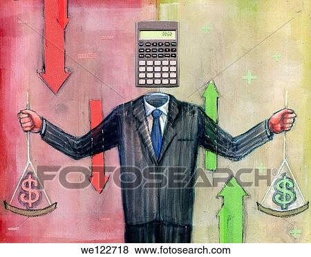 Stock Photo - Businessman calculating money. Fotosearch