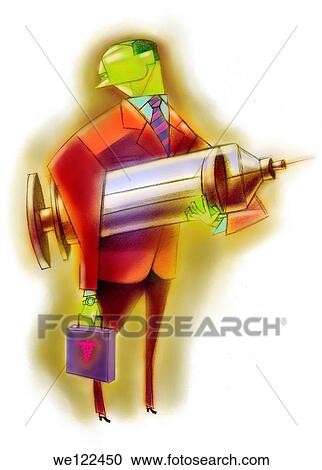 Businessman carrying a syringe View Large Photo Image Stock Image - Businessman carrying a syringe. Fotosearch