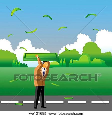 Businessman carrying money on his head View Large Photo Image Stock Photography - Businessman carrying money on his head. Fotosearch