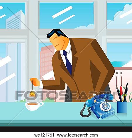 Businessman dipping money teabag in tea View Large Photo Image Stock Image - Businessman dipping money teabag in tea. Fotosearch