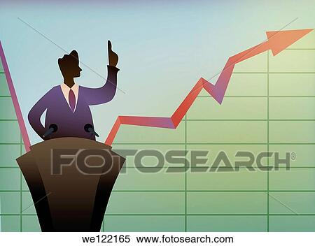 Stock Photography - Businessman giving a presentation. Fotosearch