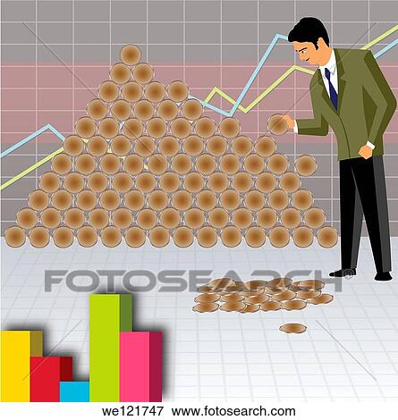 Stock Photo - Businessman preserving money. Fotosearch