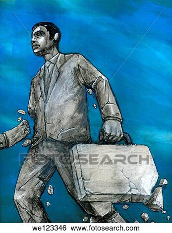 Businessman representating the concept of business breakdown View Large Photo Image Stock Photograph - Businessman representating the concept of business breakdown. Fotosearch