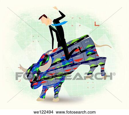 Businessman riding a bull View Large Photo Image Picture - Businessman riding a bull. Fotosearch