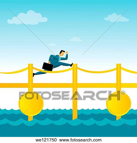 Businessman running on a money bridge View Large Photo Image Stock Image - Businessman running on a money bridge. Fotosearch