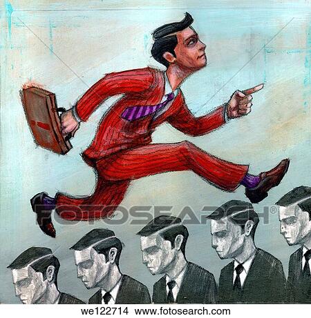 Businessman running over other businesspeople View Large Photo Image Picture - Businessman running over other businesspeople. Fotosearch