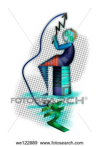 Businessman sitting on a building and catching money by a fishing rod View Large Photo Image Stock Photo - Businessman sitting on a building and catching money by a fishing rod. Fotosearch