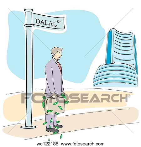 Businessman standing near a signboard, Dalal Street, Mumbai, Maharashtra, India View Large Photo Image Stock Photo - Businessman standing near a signboard, Dalal Street, Mumbai, Maharashtra, India. Fotosearch