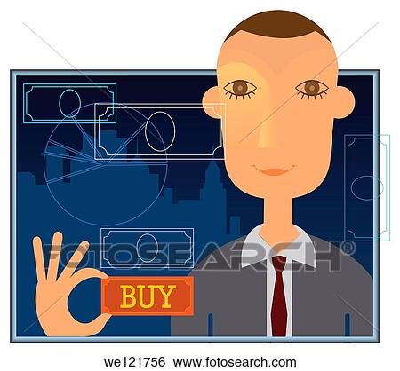 Businessman trading online View Large Photo Image Stock Photograph - Businessman trading online. Fotosearch