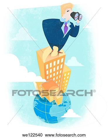 Businessman watching stock market with a binoculars View Large Photo Image Stock Image - Businessman watching stock market with a binoculars. Fotosearch