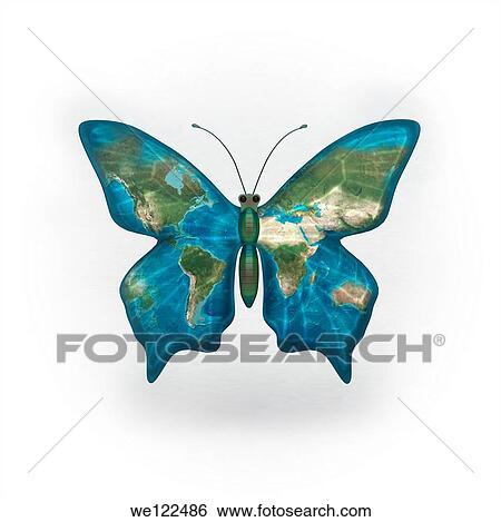 Butterfly with world map on its wings View Large Photo Image Stock Photograph - Butterfly with world map on its wings. Fotosearch
