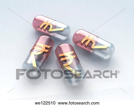 Capsules with contents of Indian rupee symbol View Large Photo Image Stock Image - Capsules with contents of Indian rupee symbol. Fotosearch