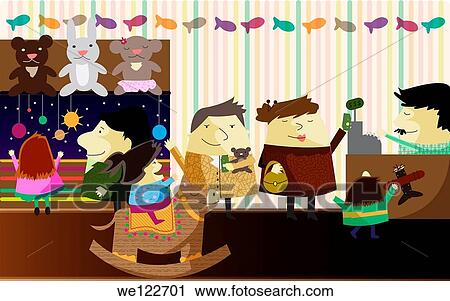 Children with their parents in a toy shop View Large Photo Image Stock Image - Children with their parents in a toy shop. Fotosearch