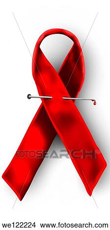 Close-up of AIDS awareness ribbon View Large Photo Image Picture - Close-up of AIDS awareness ribbon. Fotosearch