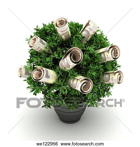 Close-up of Indian currency note growing in potted plant over white background View Large Photo Image Stock Photograph - Close-up of Indian currency note growing in potted plant over white background. Fotosearch