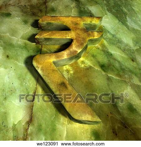 Close-up of Indian Rupee symbol camouflaged in green against wall View Large Photo Image Stock Image - Close-up of Indian Rupee symbol camouflaged in green against wall. Fotosearch