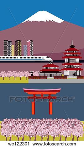 Collage of tourist attractions in Japan View Large Photo Image Stock Image - Collage of tourist attractions in Japan. Fotosearch