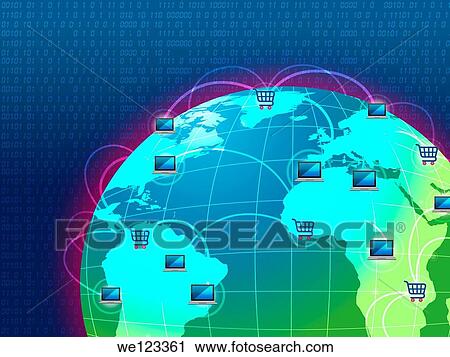 Concept of global e-commerce - online shopping View Large Photo Image Stock Image - Concept of global e-commerce - online shopping. Fotosearch