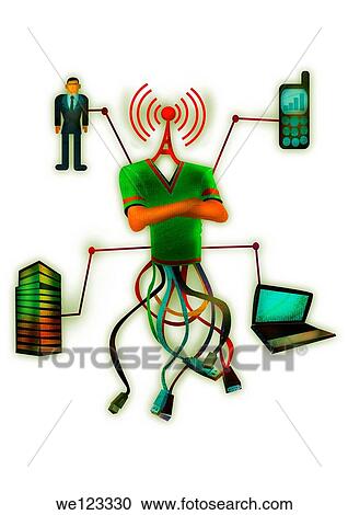 Concept of networking through wireless technology View Large Photo Image Stock Image - Concept of networking through wireless technology. Fotosearch