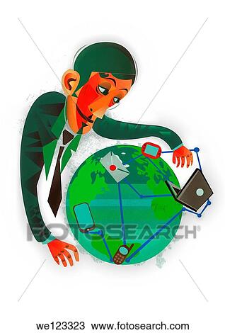 Concept of worldwide network expanding over the world through wireless technology View Large Photo Image Stock Image - Concept of worldwide network expanding over the world through wireless technology. Fotosearch