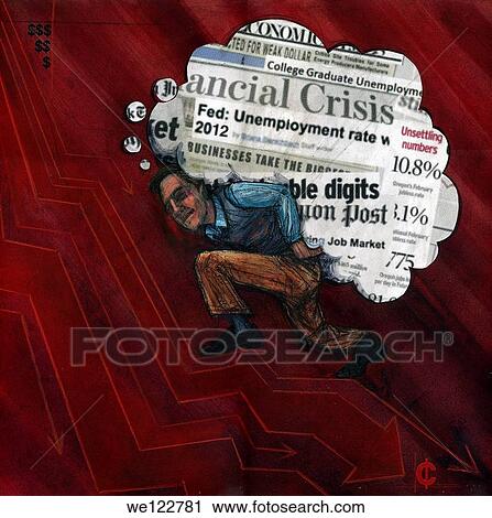 Conceptual illustration of unemployment and financial crisis View Large Photo Image Stock Image - Conceptual illustration of unemployment and financial crisis. Fotosearch