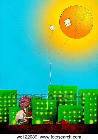 Conceptual image representing the use of solar energy View Large Photo Image Stock Photo - Conceptual image representing the use of solar energy. Fotosearch