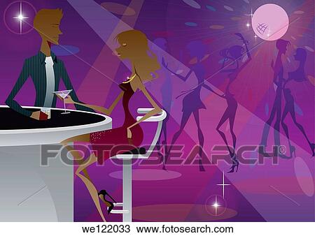Couple having drinks in a bar View Large Photo Image Stock Image - Couple having drinks in a bar. Fotosearch