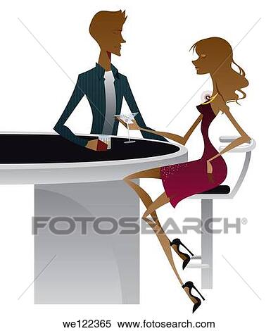 Couple having drinks in a bar View Large Photo Image Stock Photography - Couple having drinks in a bar. Fotosearch