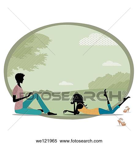 Couple in a park View Large Photo Image Stock Photography - Couple in a park. Fotosearch