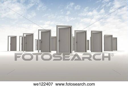 Different doors View Large Photo Image Stock Photo - Different doors. Fotosearch