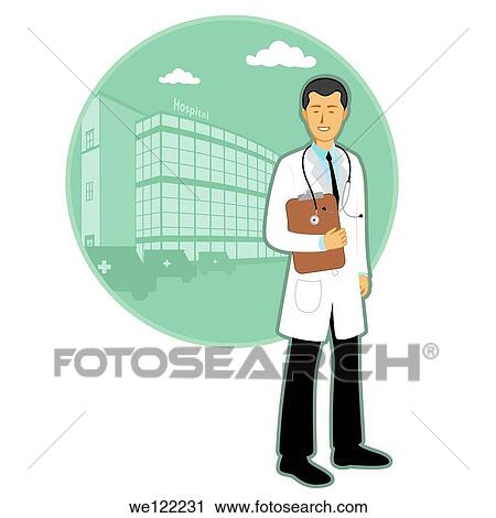 Doctor holding a clipboard View Large Photo Image Stock Image - Doctor holding a clipboard. Fotosearch